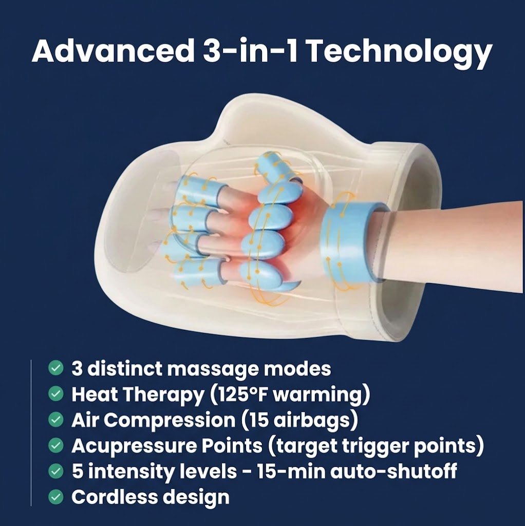 HandSoothe™ — Full Hand Massager for Joint Relief, Stiffness & Circulation